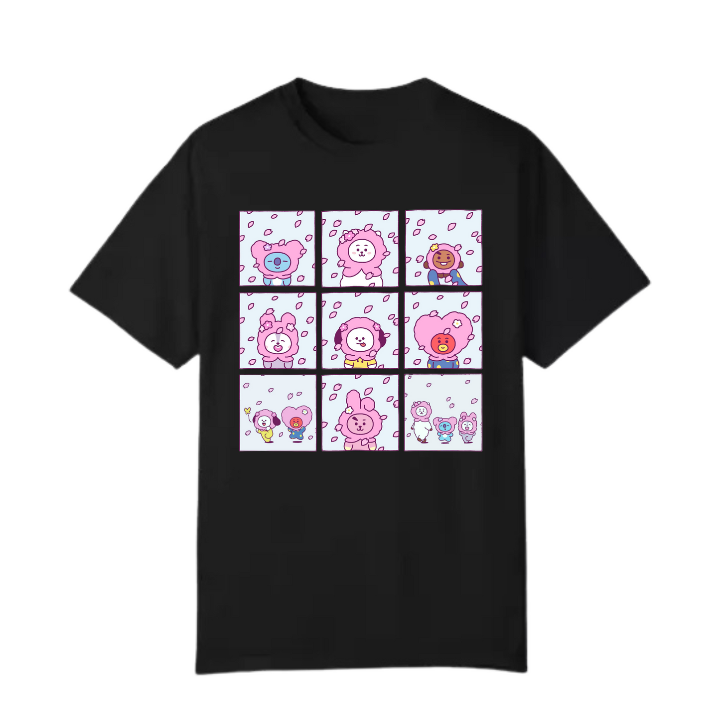 Playera BT21 petalos