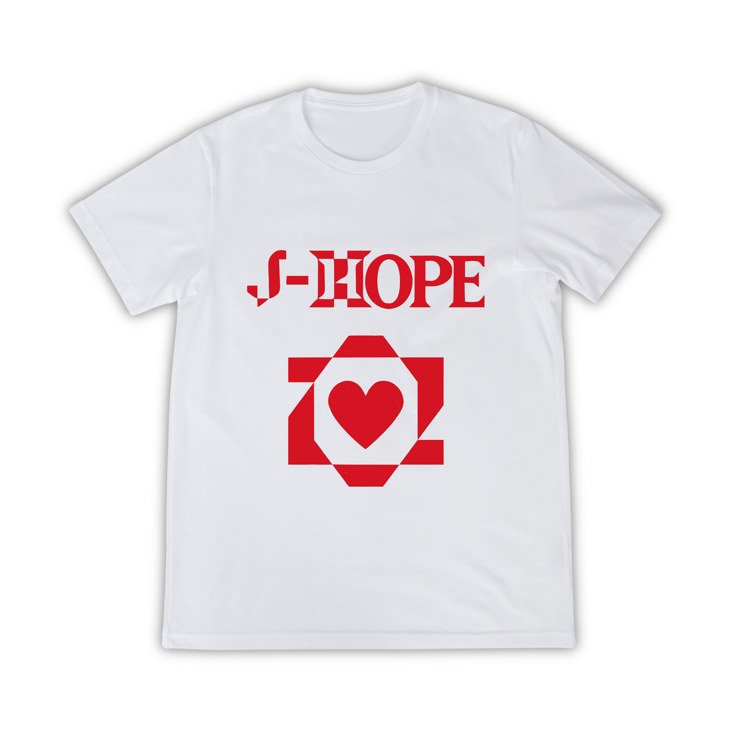 Playera J Hope corazón rojo