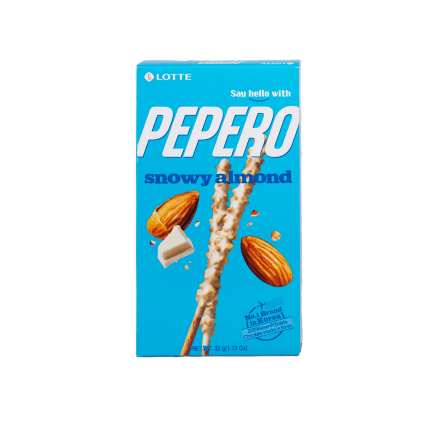 Pepero snowy almendra