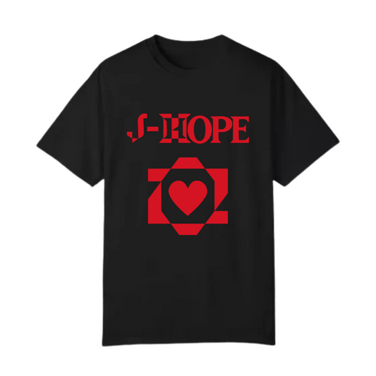 Playera J Hope corazón rojo